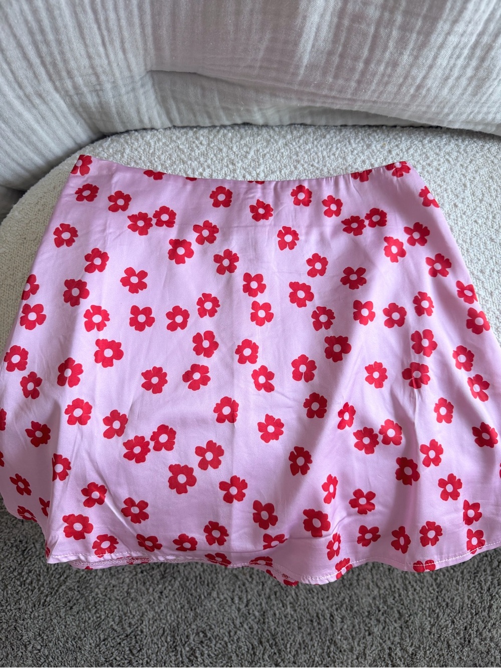 Princess Polly Floral Mini Skirt with Pink and Red Flower Print